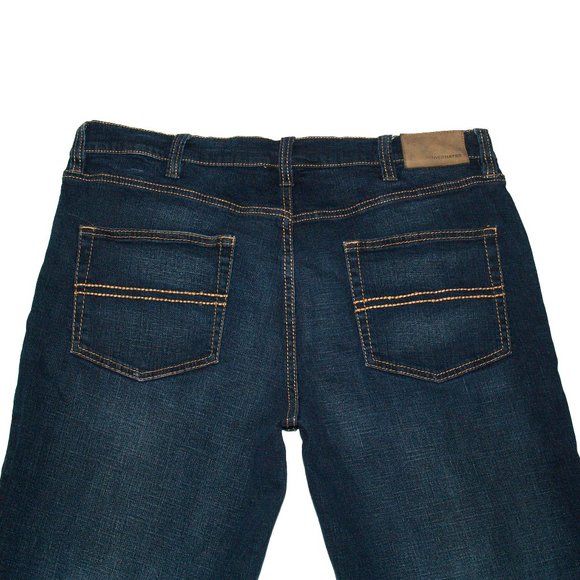 Denver Hayes Flextech Mens 38X30 Classic Indigo Dark Wash Straight Denim Jeans - Picture 8 of 11